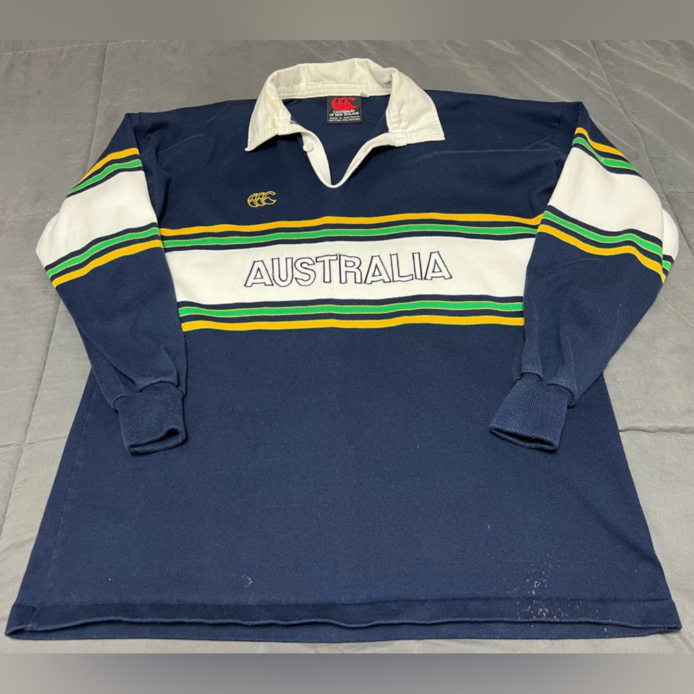 Vintage 90’s Canterbury of New Zealand Australia Polo Rugby Shirt Adult Large